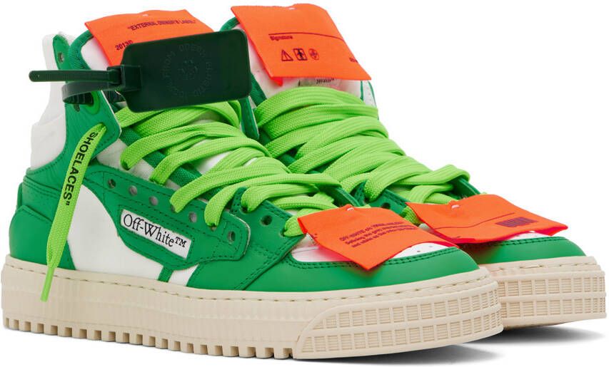 Off-White Green & White 3.0 Off Court Sneakers
