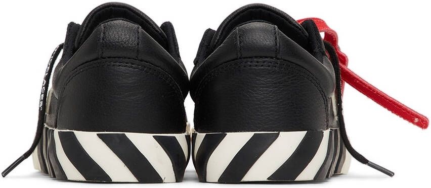 Off-White Kids Black & White Calfskin Vulcanized Low Sneakers