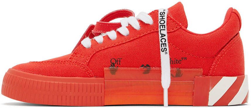 Off-White Kids Red & White Vulcanized Sneakers