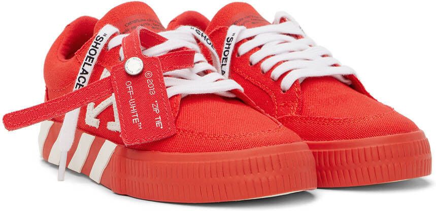 Off-White Kids Red & White Vulcanized Sneakers