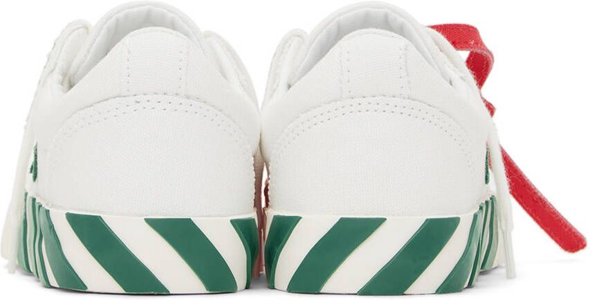 Off-White Kids White & Green Vulcanized Sneakers