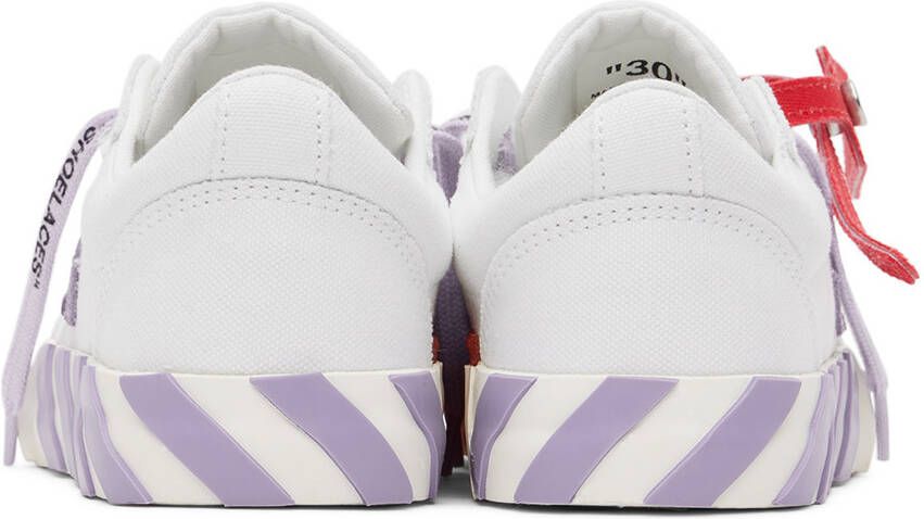 Off-White Kids White & Purple Vulcanized Sneakers