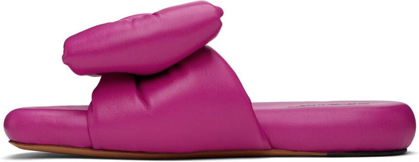 Off-White Pink Bow Padded Slides