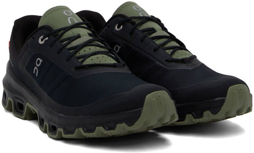 On Black & Green Cloudventure Sneakers