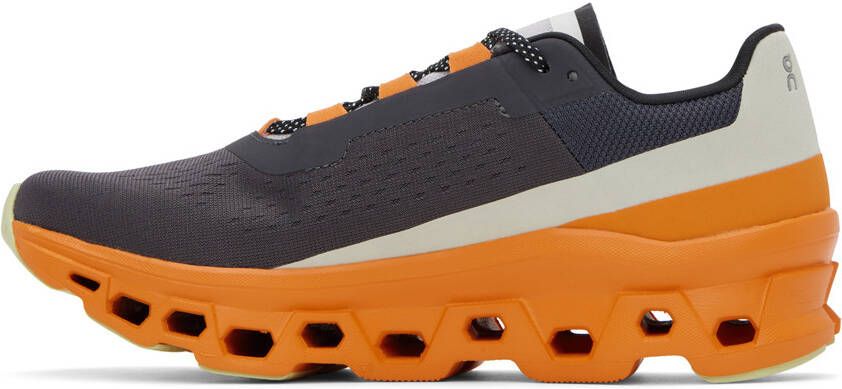 On Gray & Orange Cloudm ster Sneakers