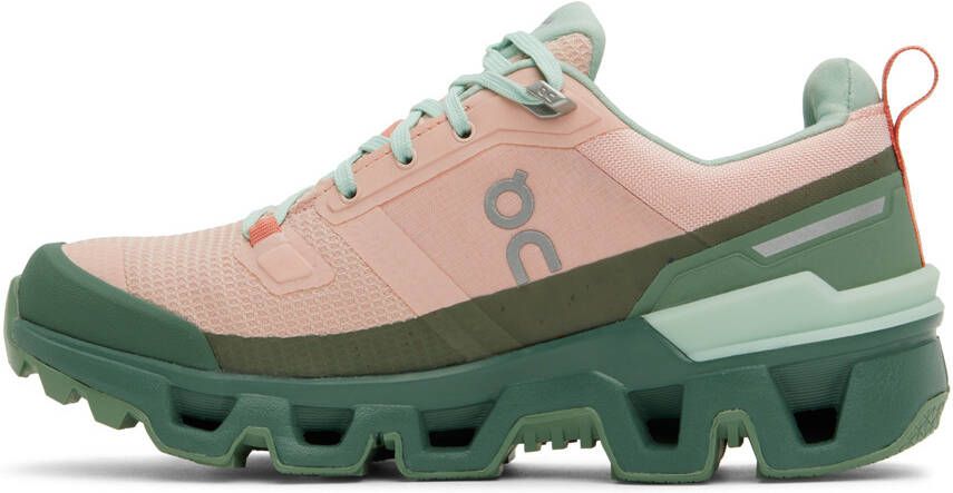 On Pink & Green Cloudwander Sneakers