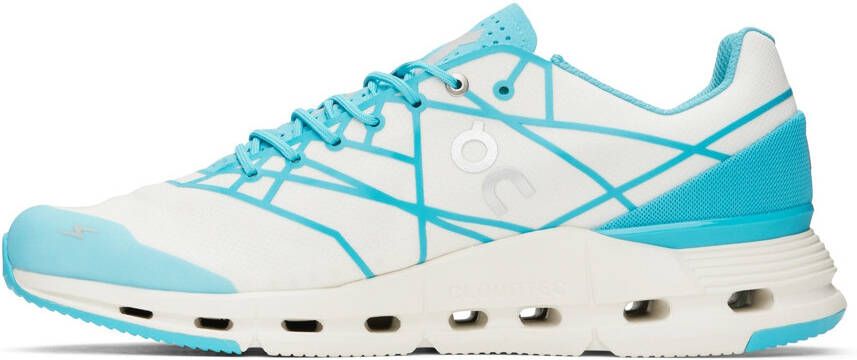 On White & Blue Cloudnova Z5 Sneakers