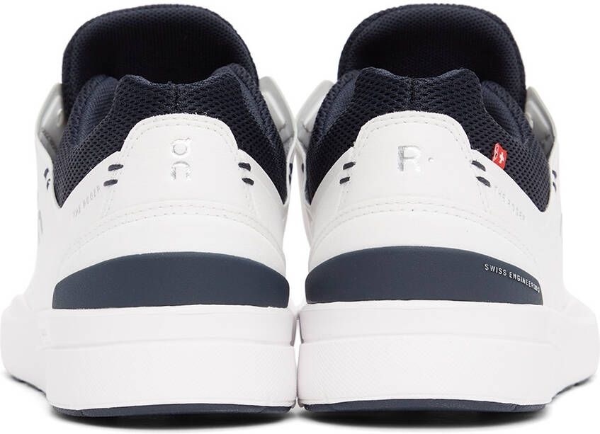 On White & Navy 'The Roger' Advantage Sneakers