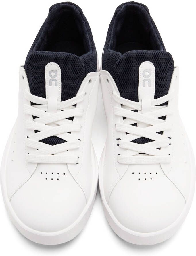 On White & Navy 'The Roger' Advantage Sneakers