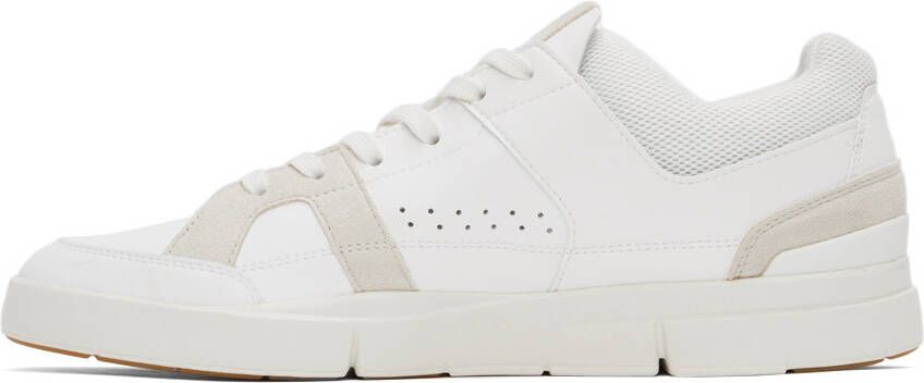 On White Vegan Leather 'The Roger Clubhouse' Sneakers