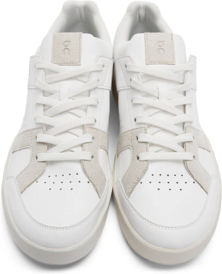 On White Vegan Leather 'The Roger Clubhouse' Sneakers