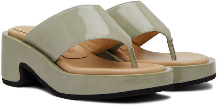 OSOI Gray Tobee Platform Sandals