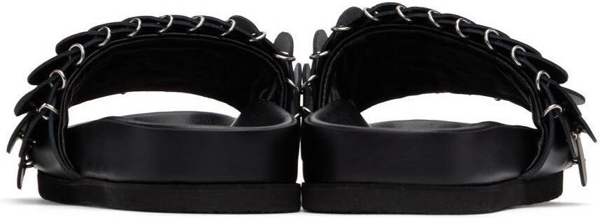 Paco Rabanne Black Pacoïo Flat Sandals