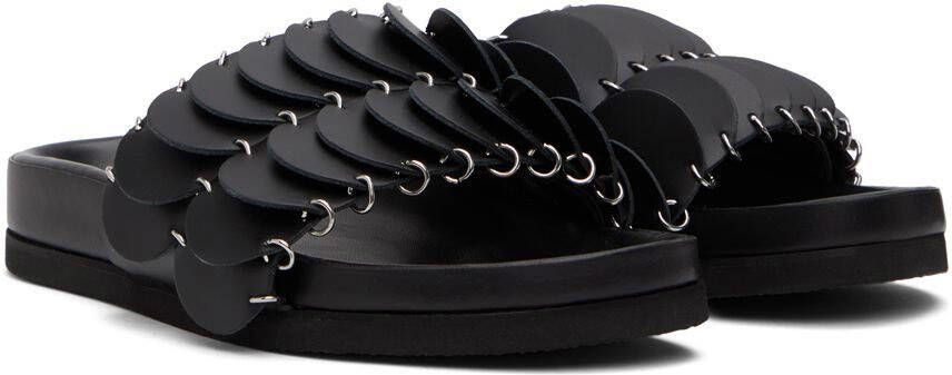 Paco Rabanne Black Pacoïo Flat Sandals