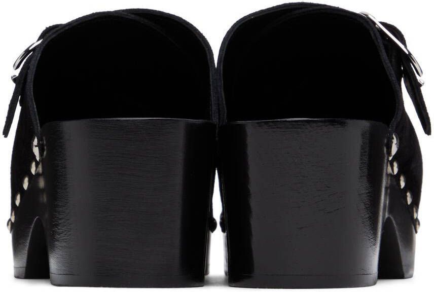 Paco Rabanne Black Suede Clogs