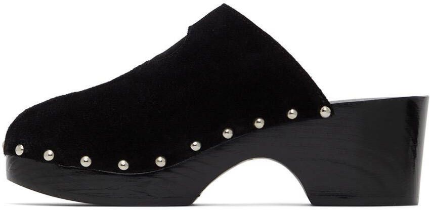 Paco Rabanne Black Suede Clogs