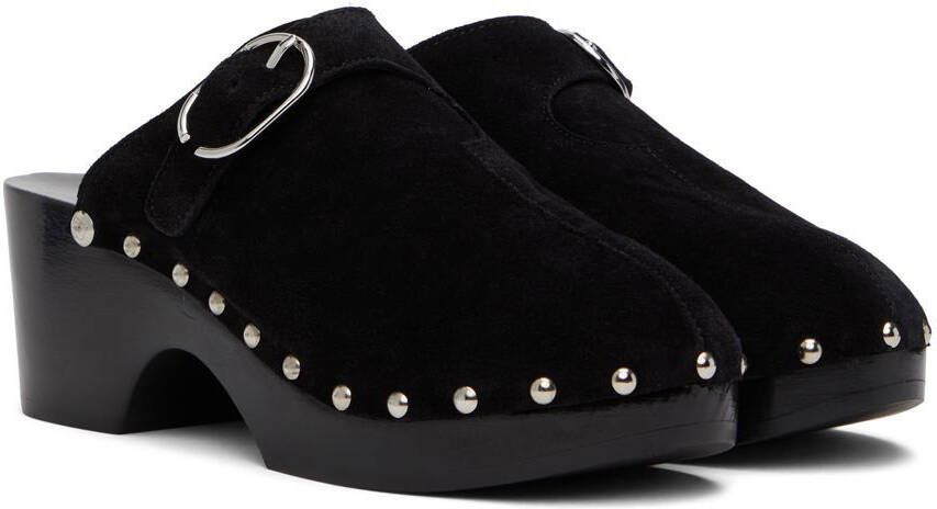 Paco Rabanne Black Suede Clogs