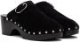 Paco Rabanne Black Suede Clogs - Thumbnail 4