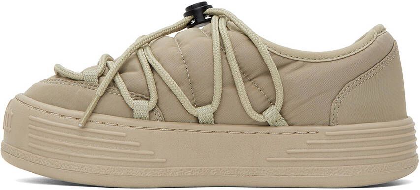 Palm Angels Beige Snow Puffed Sneakers