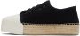 Palm Angels Black Lace-Up Espadrille Sneakers - Thumbnail 3