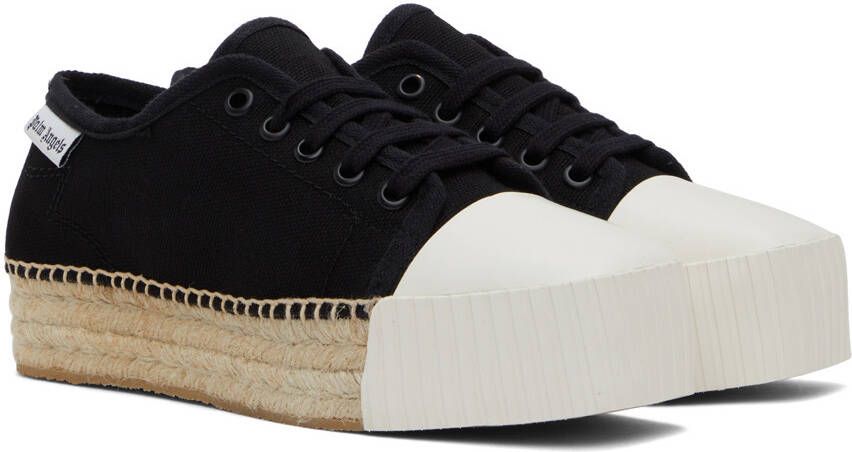 Palm Angels Black Lace-Up Espadrille Sneakers