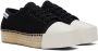 Palm Angels Black Lace-Up Espadrille Sneakers - Thumbnail 4