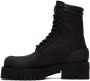 Palm Angels Black Stacked Ankle Boots - Thumbnail 3