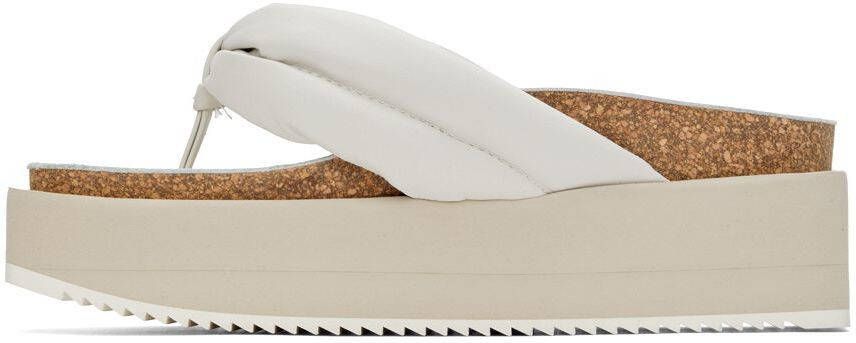 Palm Angels Off-White Padded Flip Flops