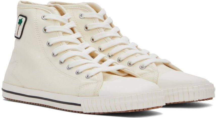 Palm Angels Off-White Vulcanized High-Top Sneakers