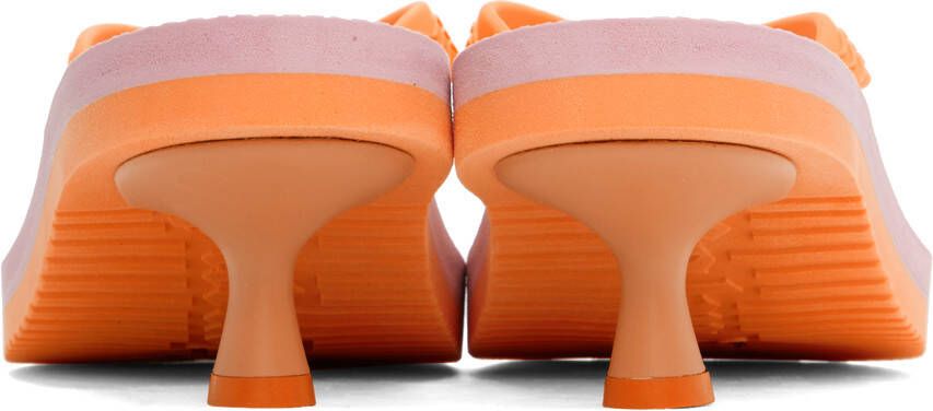 Palm Angels Pink & Orange Kitten Heeled Sandals