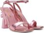 Palm Angels Pink Palm Heeled Sandals - Thumbnail 4