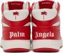 Palm Angels Red & White University Mid Sneakers - Thumbnail 2