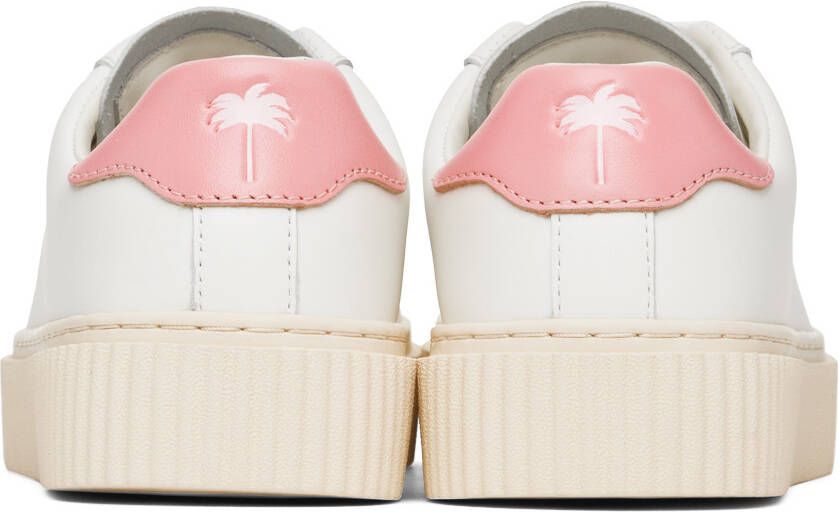 Palm Angels White & Pink Palm One Platform Sneakers