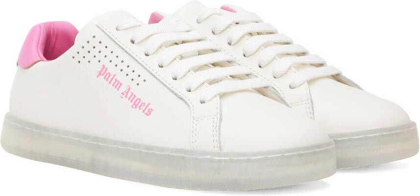 Palm Angels White & Pink Palm One Sneakers