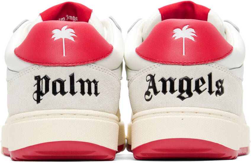 Palm Angels White & Red University Sneakers