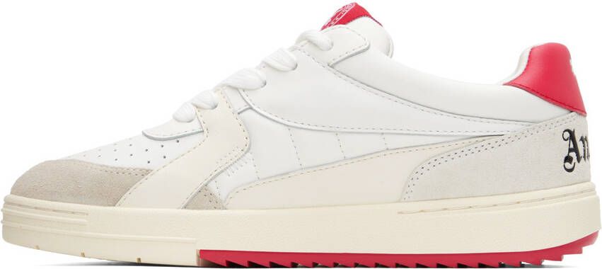 Palm Angels White & Red University Sneakers