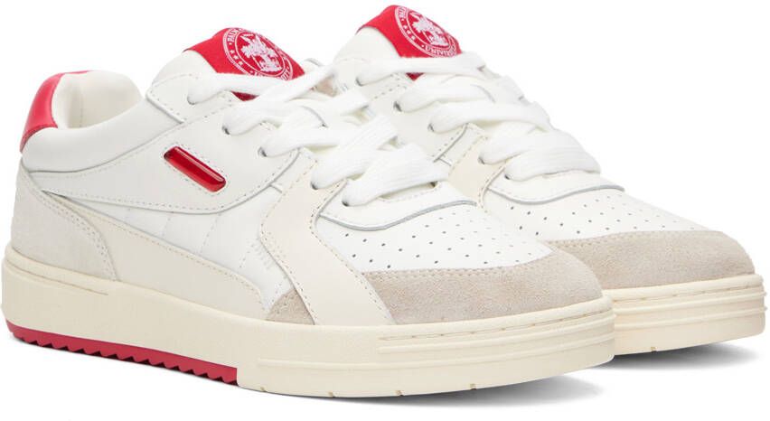 Palm Angels White & Red University Sneakers