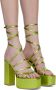 Paris Texas Green Evita Platform Sandals - Thumbnail 4