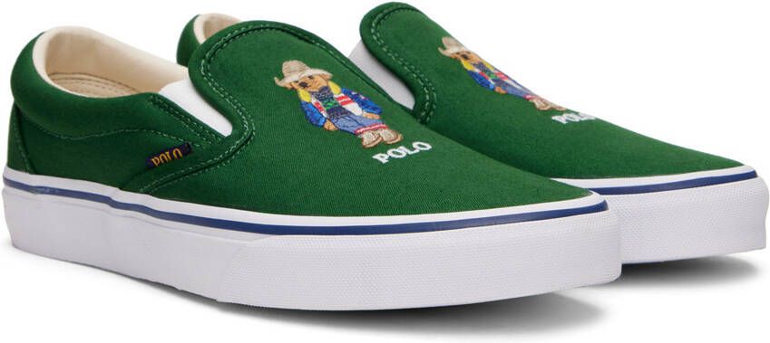 Polo Ralph Lauren Green Keaton Slip-On Sneakers