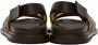 Pop Trading Company Brown Paul Smith Edition Leather Sandals - Thumbnail 2