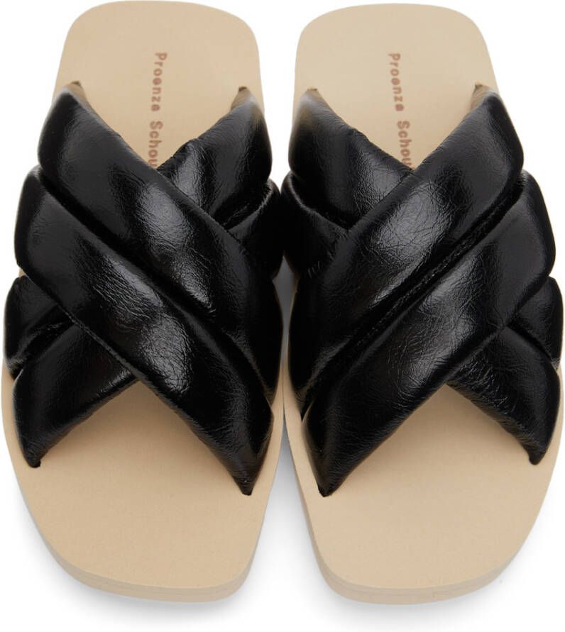Proenza Schouler Black Padded Float Sandals