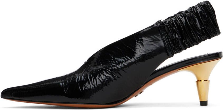 Proenza Schouler Black Spike Slingback Heels