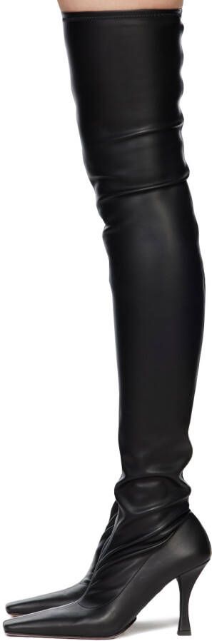 Proenza Schouler Black Trap Over-The-Knee Boots