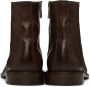 PS by Paul Smith Brown Leather Billy Zip Boots - Thumbnail 4