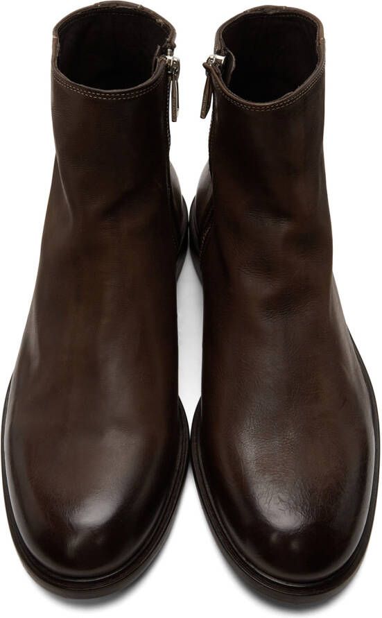 PS by Paul Smith Brown Leather Billy Zip Boots