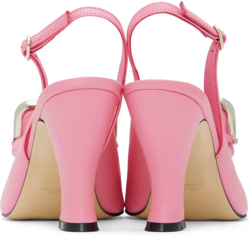 Pushbutton Pink Coin Purse Heels