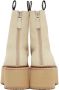 R13 Beige Suede Single Stack Lace-Up Boots - Thumbnail 2