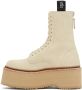 R13 Beige Suede Single Stack Lace-Up Boots - Thumbnail 3
