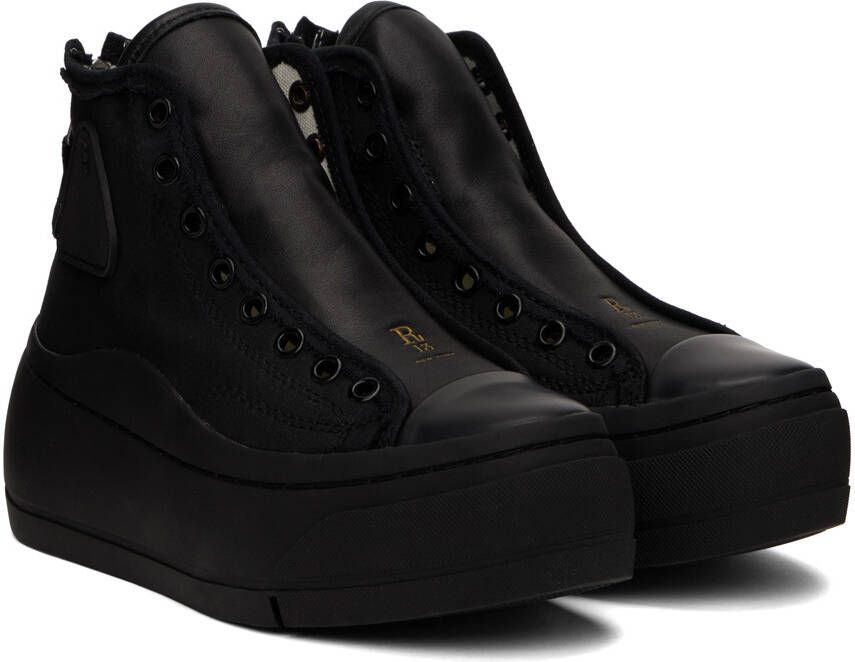 R13 Black Lace Free Kurt High-Top Sneakers