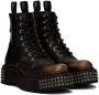R13 Black Single Stack Lace-Up Boots - Thumbnail 4